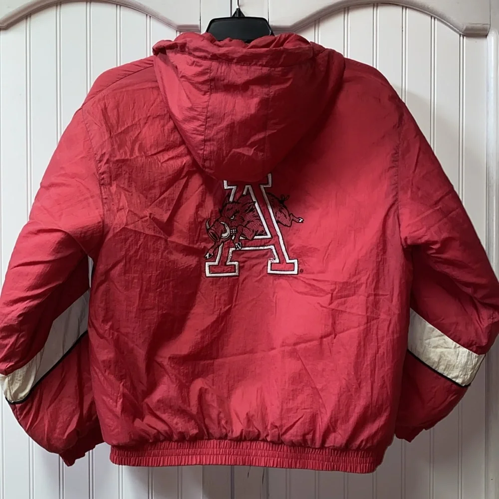 90s Arkansas Razorbacks Jacket Coat L Vintage Basketball Football U of A